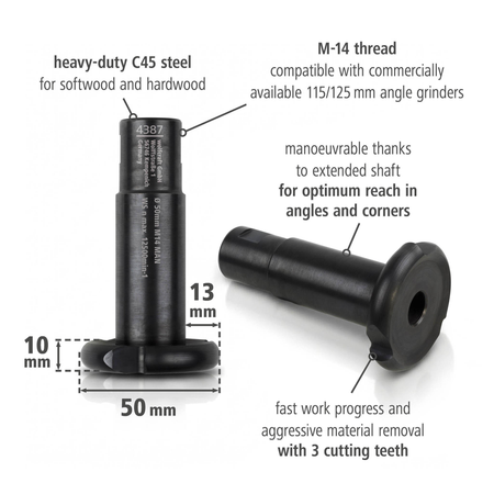 Milling Disc for Angle Grinder, Ø 50 mm (en)