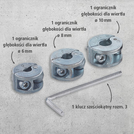 Universal Depth Stop Set, 3 Pcs. (pl)