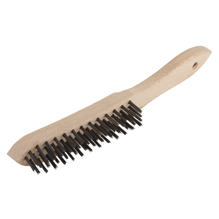 Steel Wire Hand Brush, 4 Rows - Image 1