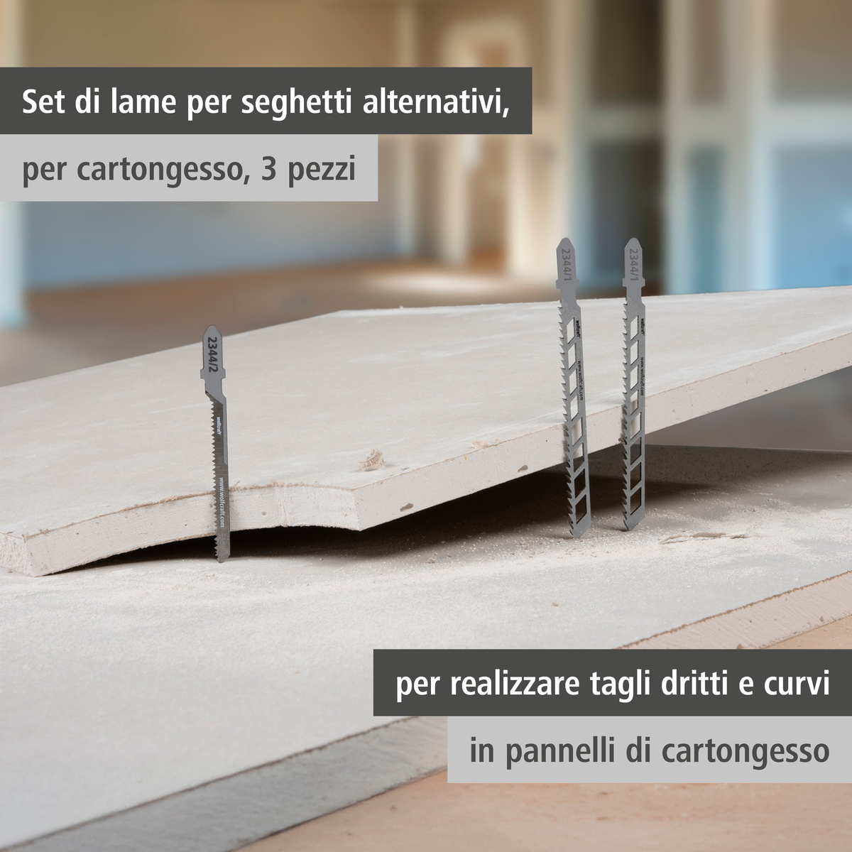 Jigsaw Blade Project Set for Drywall, 3 Pcs. (it)
