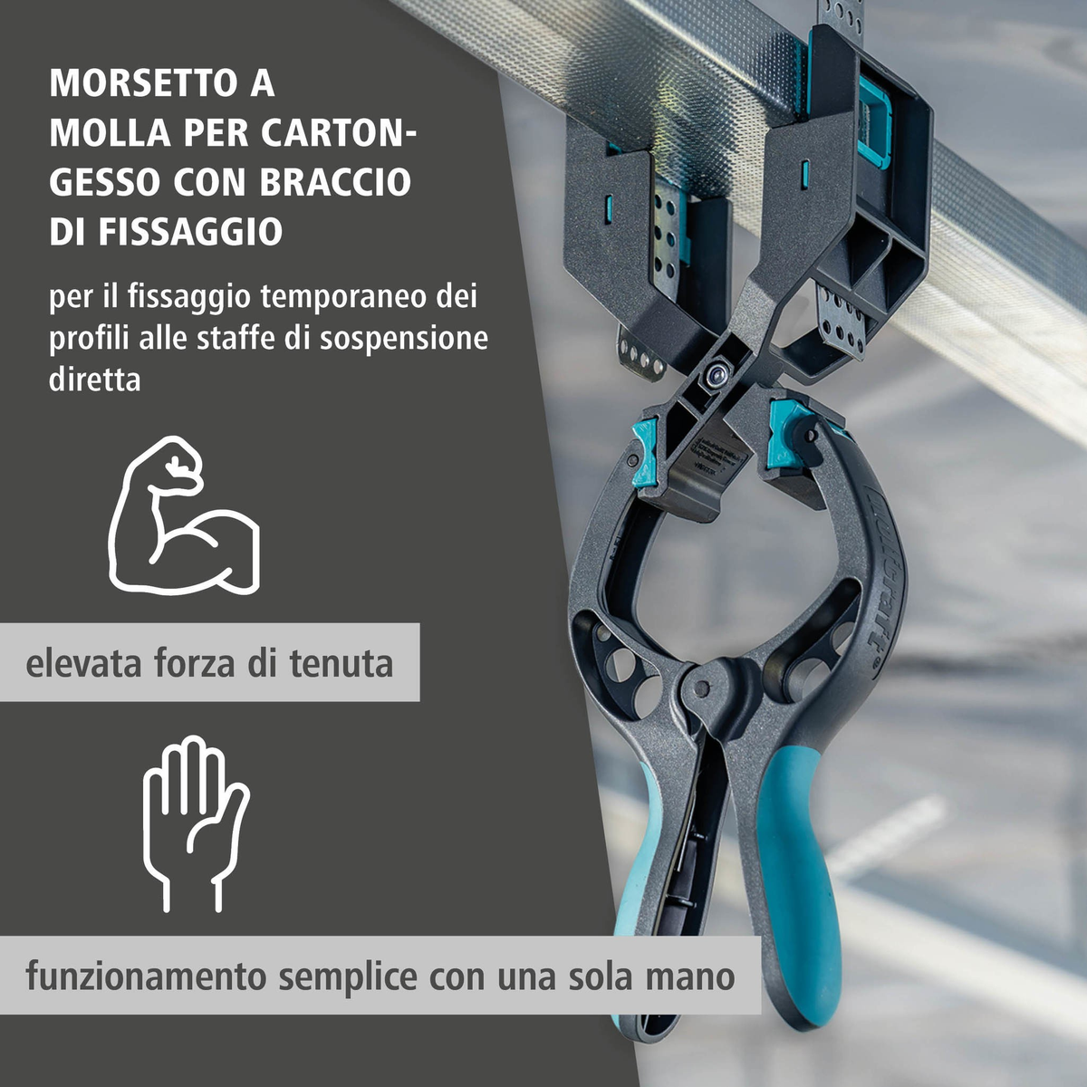 Drywall Spring Clamp with Clamping Arm (it)