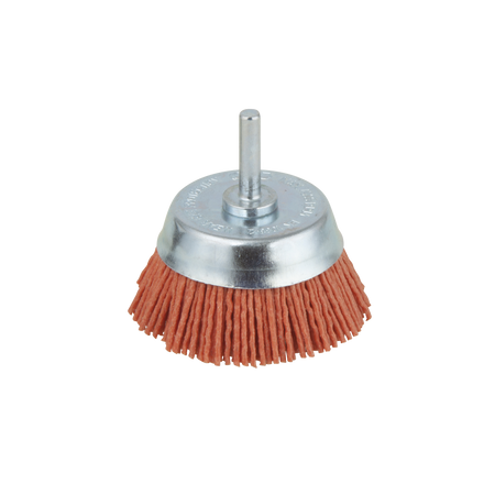 Nylon Wire Cup Brush, aggressive, Ø 65 mm, Round Shank