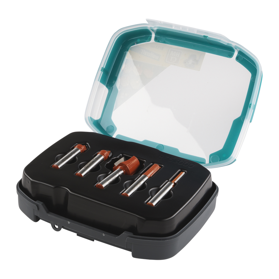 TCT Straight Bit Set, Ø 5–20 mm, 5 pcs.