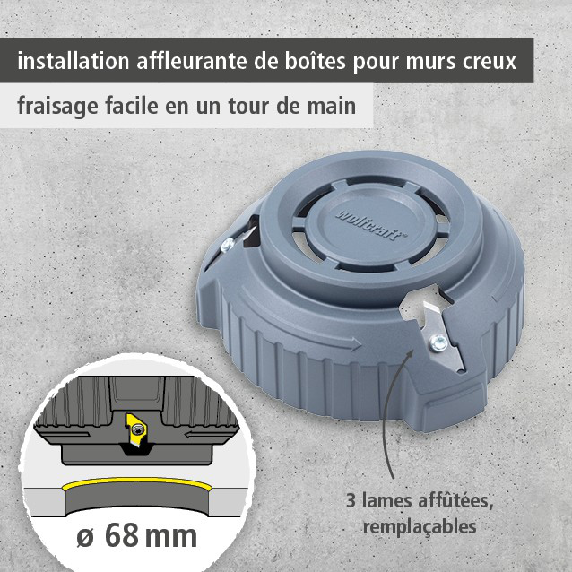 Deburrer for Plasterboard, Ø 68 mm (fr)