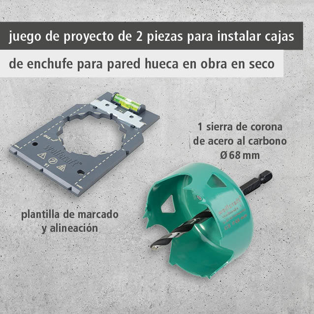“Installing Hollow Wall Boxes” Project Set, Ø 68 mm (es)
