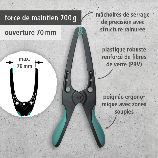 4 PRO 70 Pointed Spring Clamps (fr)