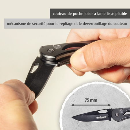 Leisure Knife with Folding, Smooth Blade