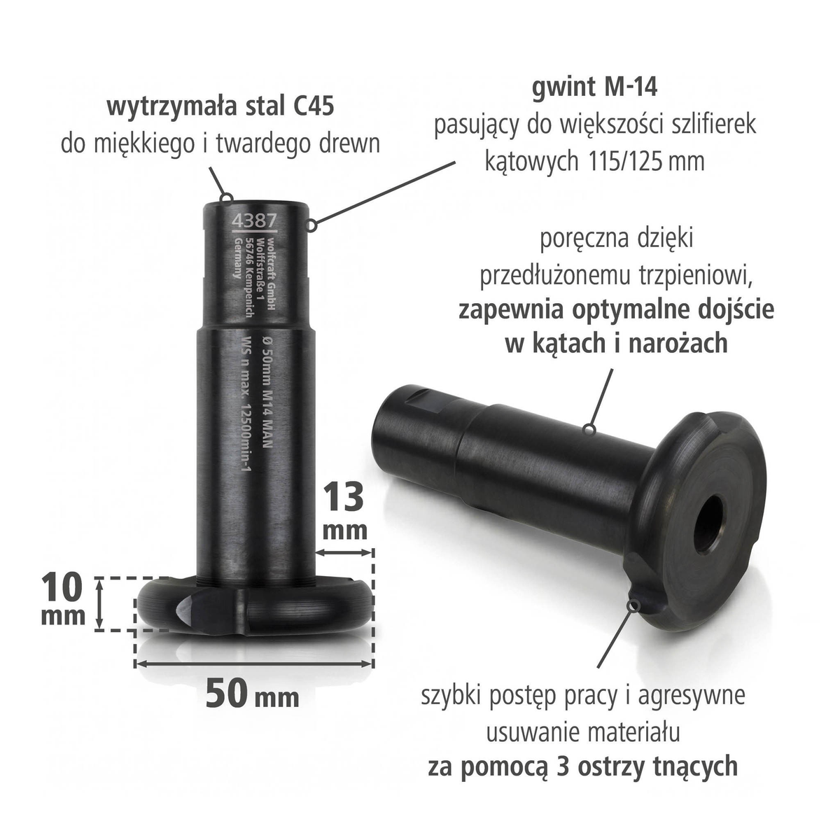 Milling Disc for Angle Grinder, Ø 50 mm (pl)