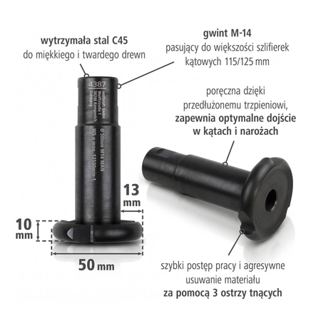 Milling Disc for Angle Grinder, Ø 50 mm (pl)