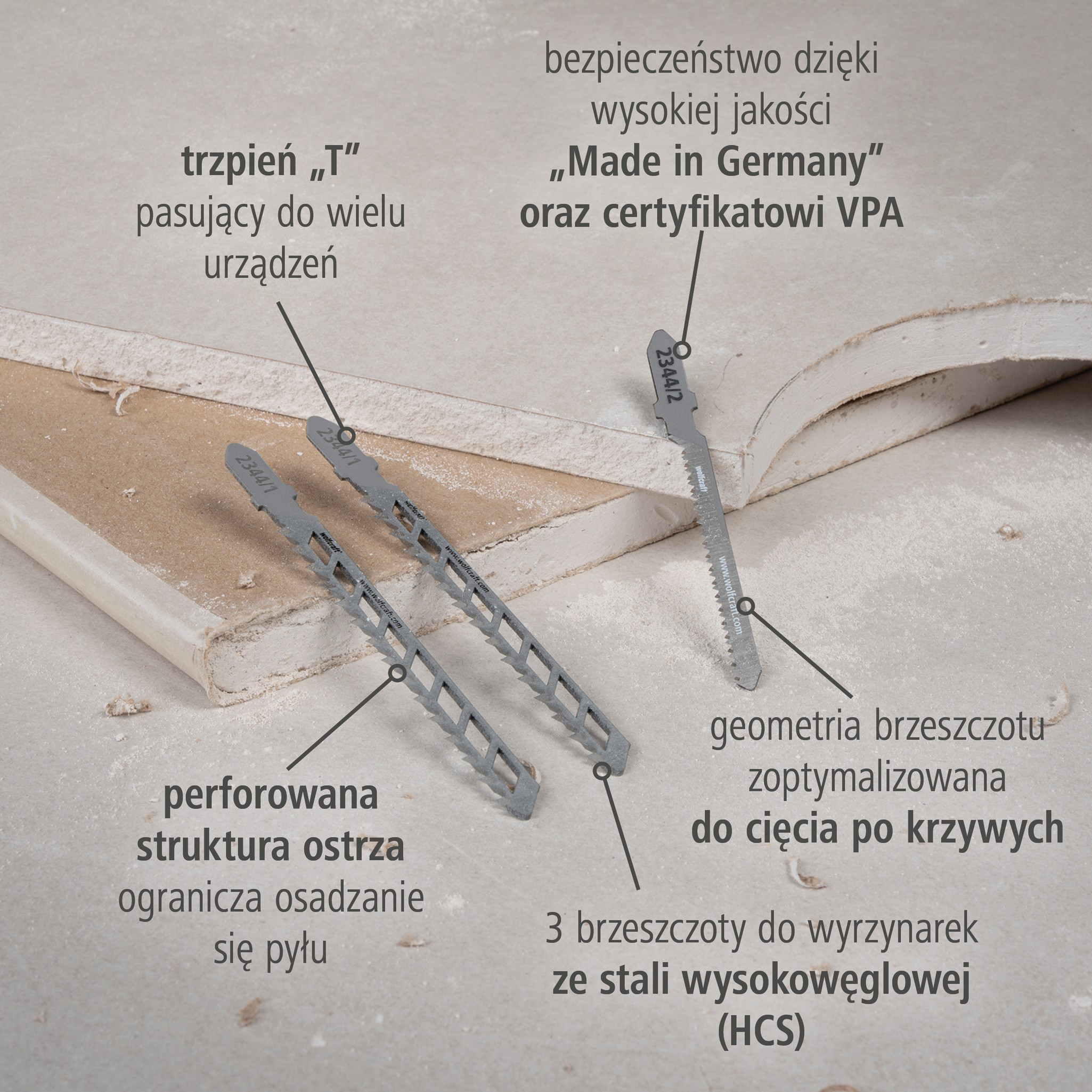 Jigsaw Blade Project Set for Drywall, 3 Pcs. (pl)