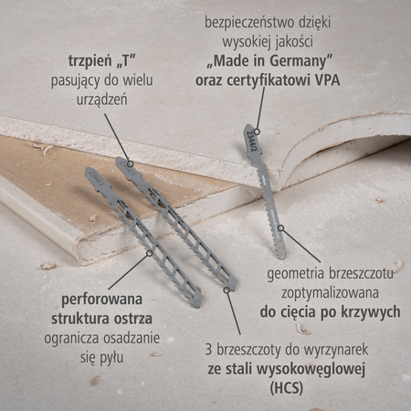 Jigsaw Blade Project Set for Drywall, 3 Pcs. (pl)