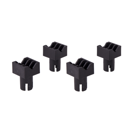 4 clamping jaws for securing workpieces horizontally