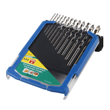 HSS Metal Drill Bit Set, ground, Ø 2–8 mm, 13 Pcs.