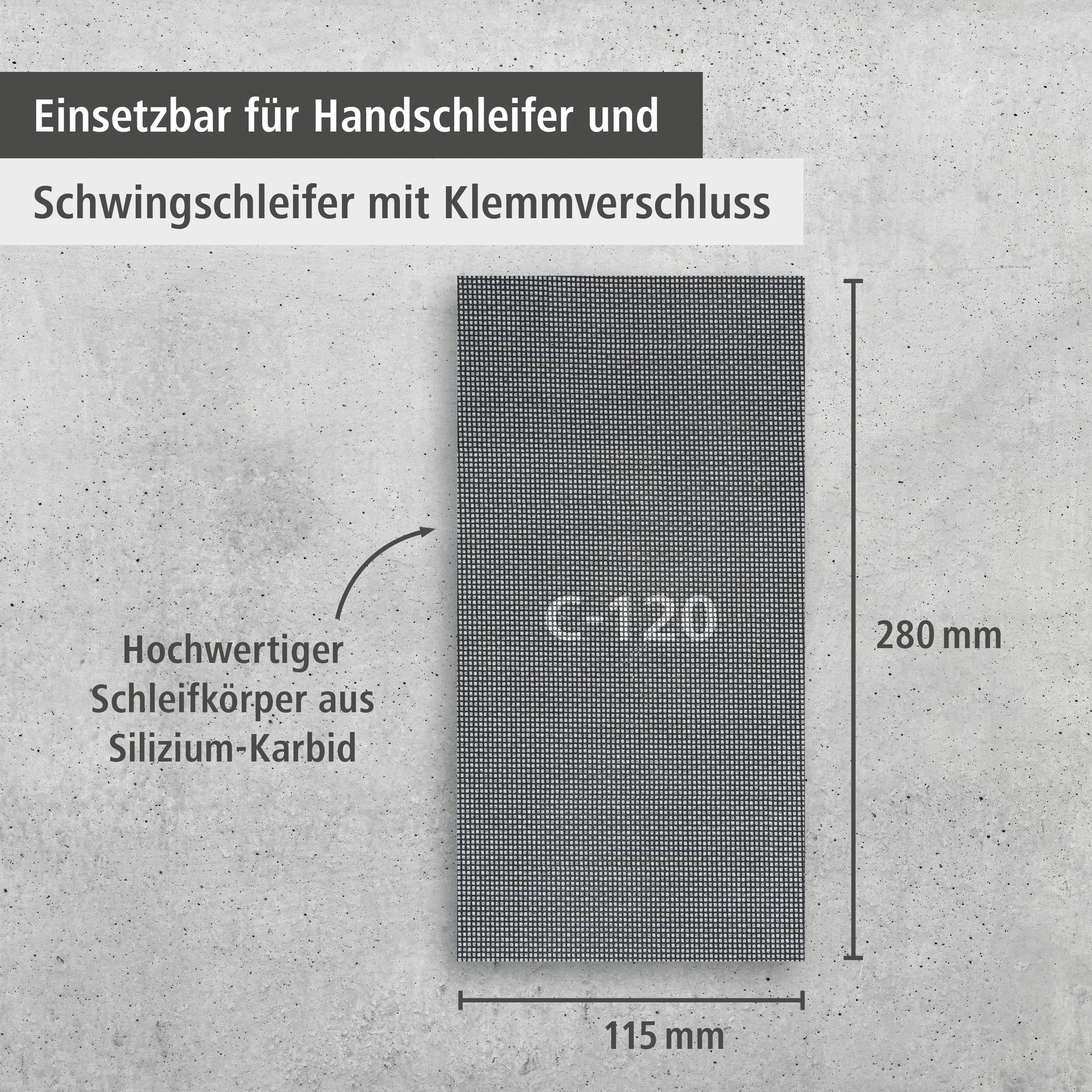Easy-Fix Sanding Pad for plasterboard, 115 x 280 mm