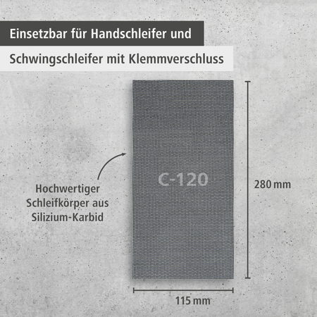 Easy-Fix Sanding Pad for plasterboard, 115 x 280 mm