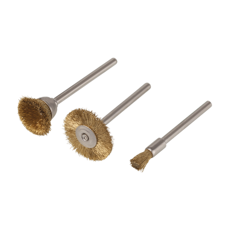 Brass Wire Mini Brush Set, 3 pcs. - Image 1