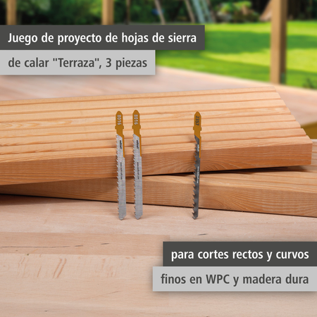 Jigsaw Blade Project Set for Deck Building, 3 Pcs. (es)
