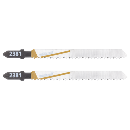 2 HCS Jigsaw Blades, T-shank, wood and plastic, clean cut