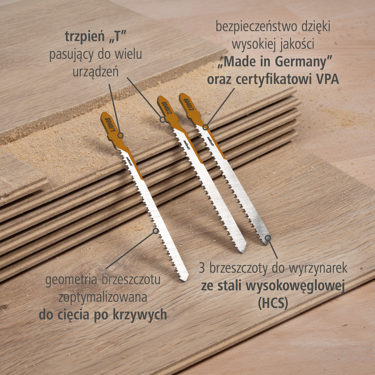 Jigsaw Blade Project Set for Laminate, 3 Pcs. (pl)