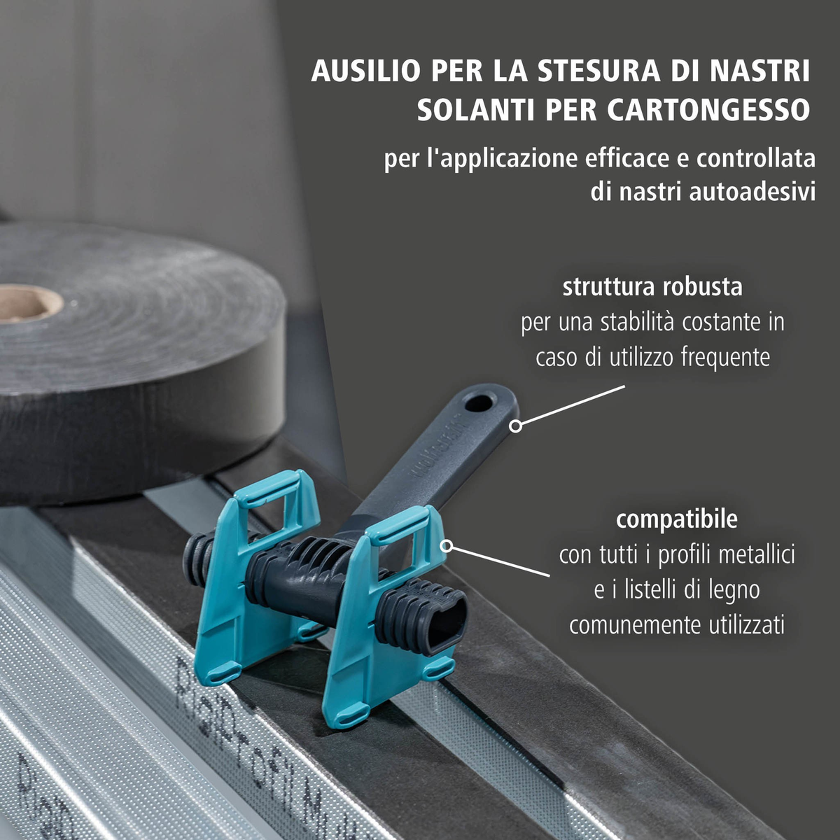 Drywall Installation Aid for Sealing Tapes (it)