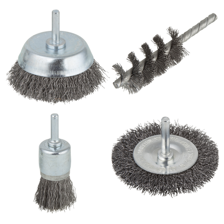 Steel Wire Brush Set 4 Pcs.