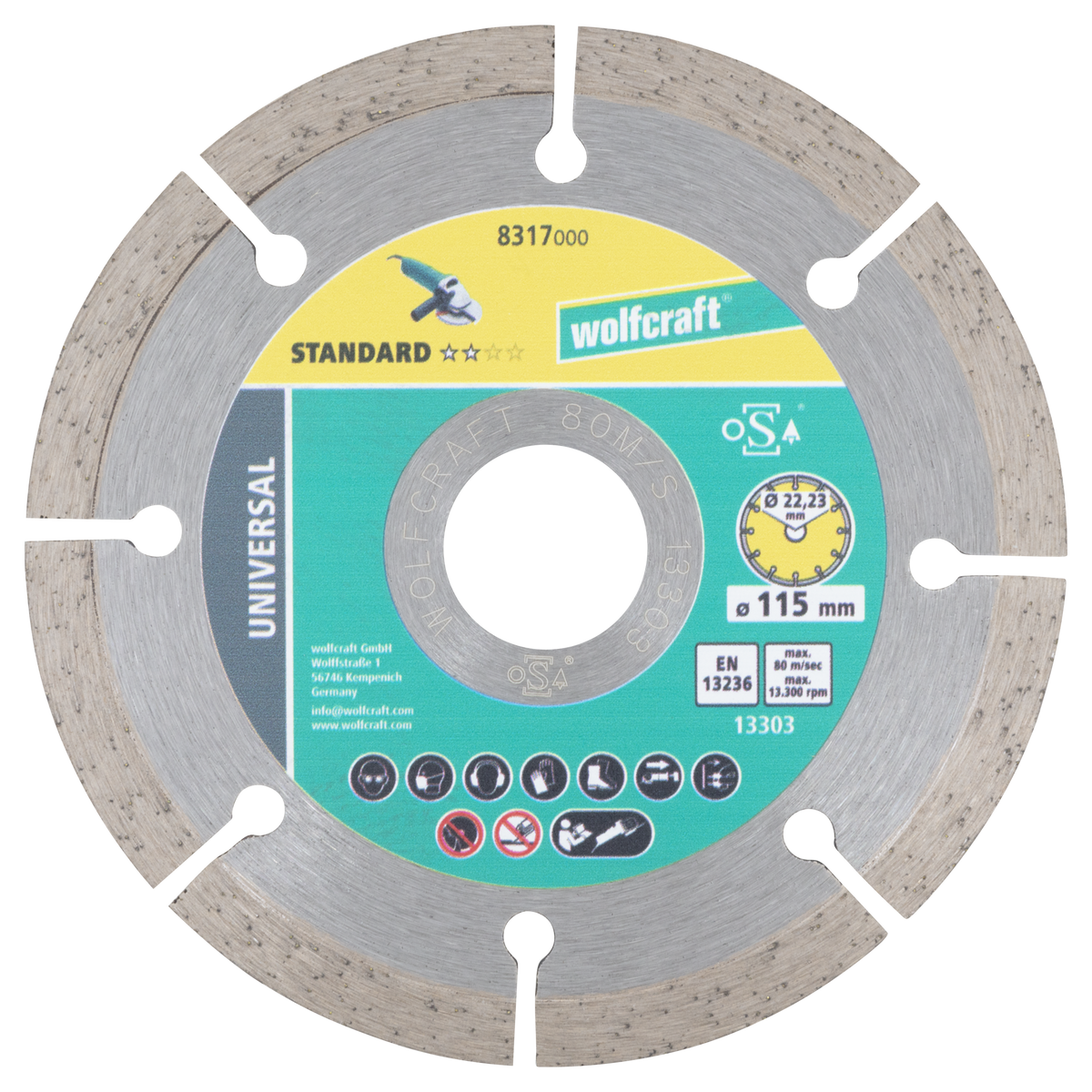 SOLID UNIVERSAL Diamond Cutting Disc, Ø 115 mm