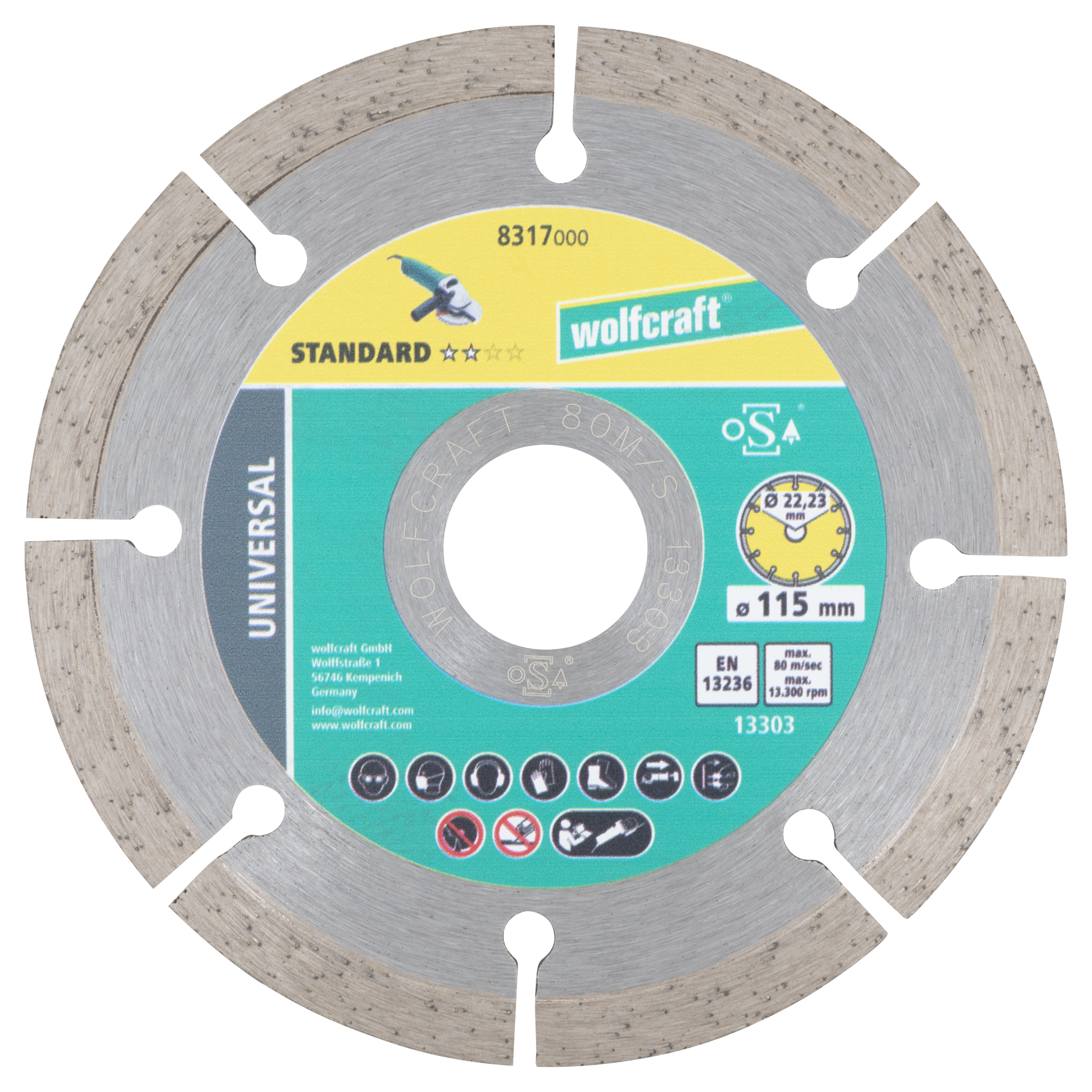 SOLID UNIVERSAL Diamond Cutting Disc, Ø 115 mm