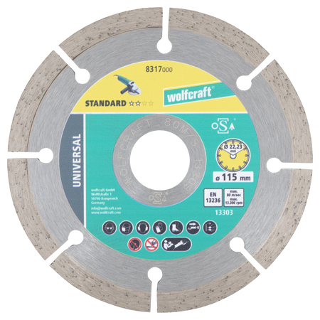 SOLID UNIVERSAL Diamond Cutting Disc, Ø 115 mm