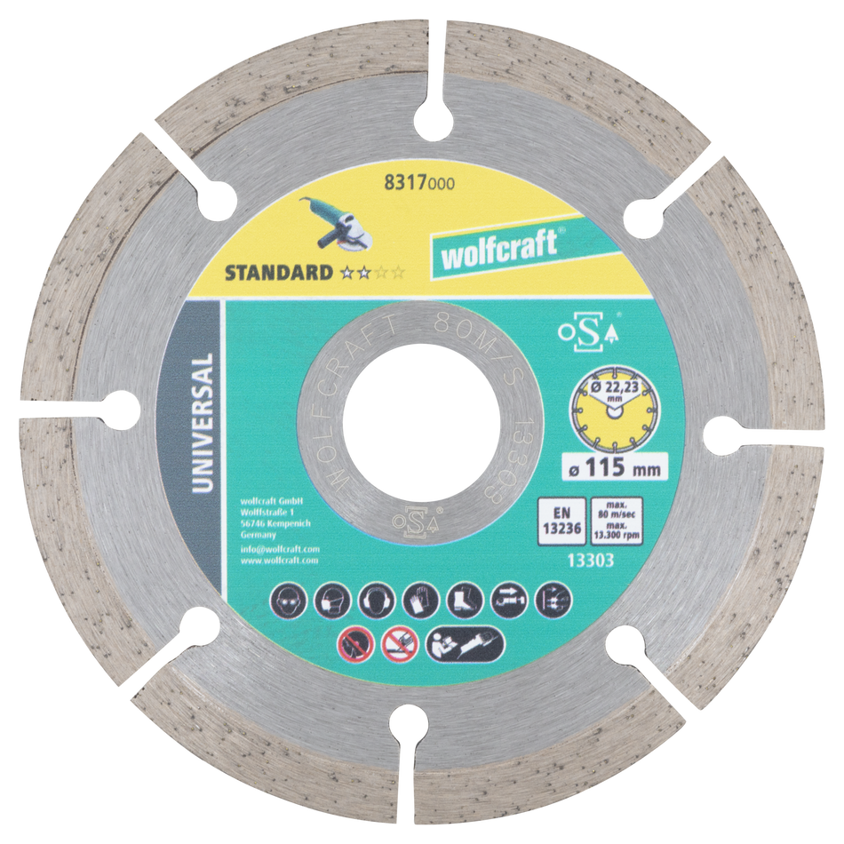 SOLID UNIVERSAL Diamond Cutting Disc, Ø 115 mm