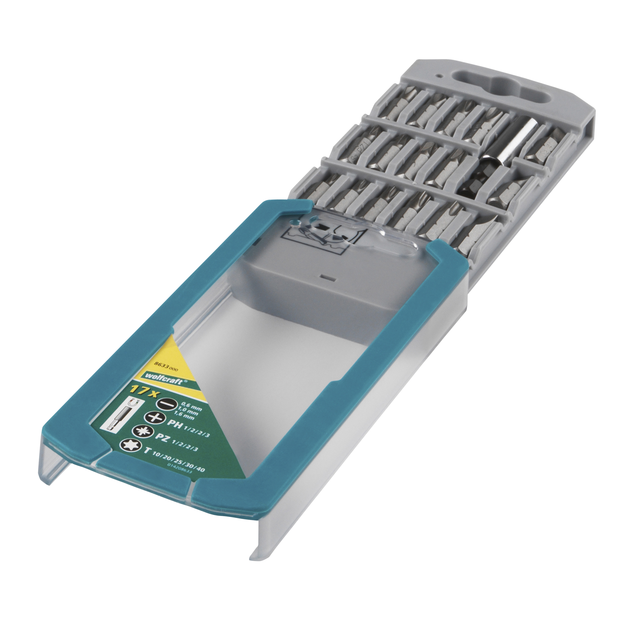 Bit Cassette Flat / Crosshead (PH/PZ) / TORX® (T), 17 Pcs.