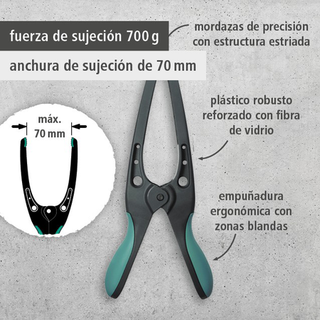 4 PRO 70 Pointed Spring Clamps (es)