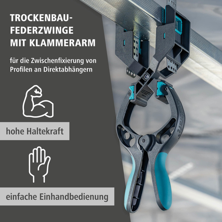 Drywall Spring Clamp with Clamping Arm (de)