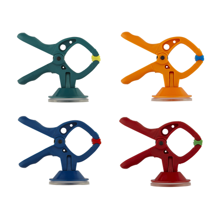 4 MINI 20 Spring Clamps With Suction Cup