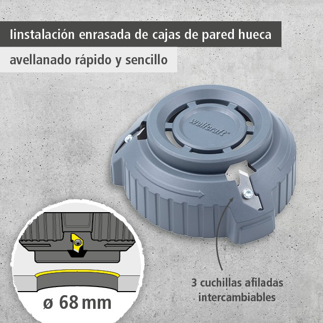 Deburrer for Plasterboard, Ø 68 mm (es)