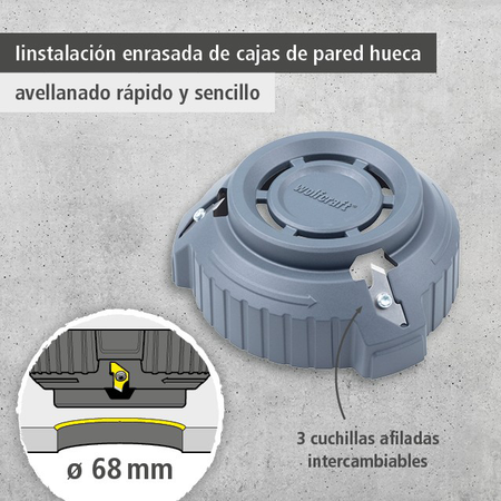Deburrer for Plasterboard, Ø 68 mm (es)
