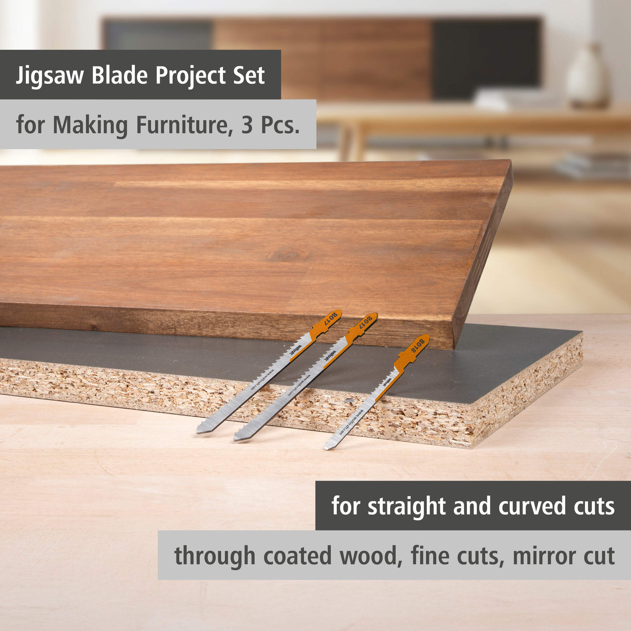 Jigsaw Blade Project Set for Making Furniture, 3 Pcs. (en)