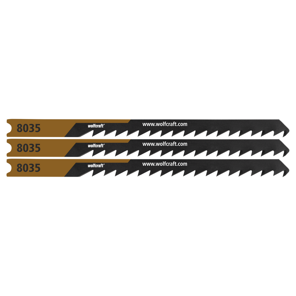 3 Jigsaw Blades, Softwood, Fine Curved Cuts