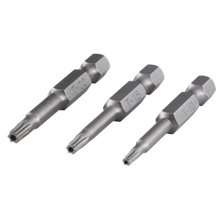 Solid safety screwdriver blade set, 3 pcs.