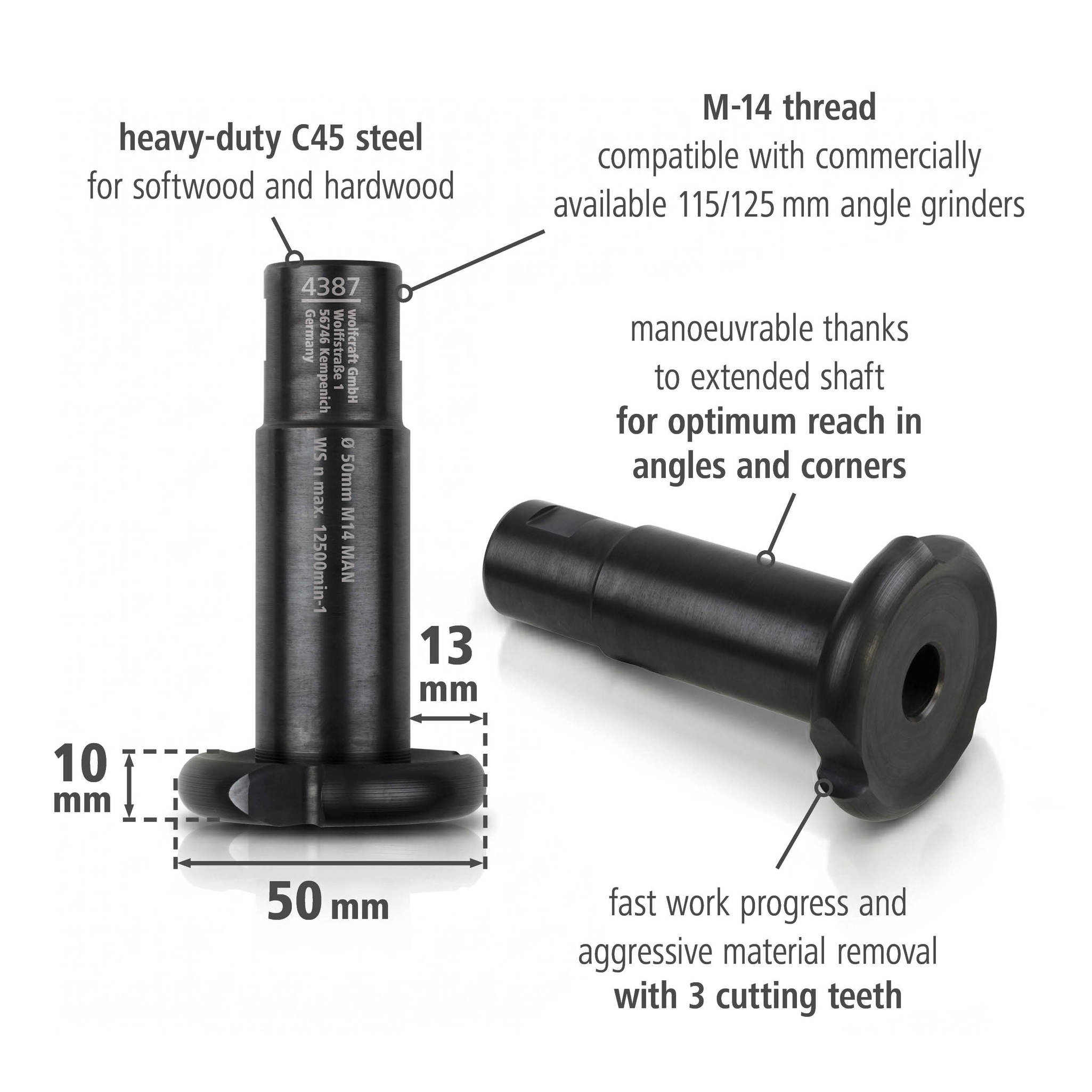 Milling Disc for Angle Grinder, Ø 50 mm (en)