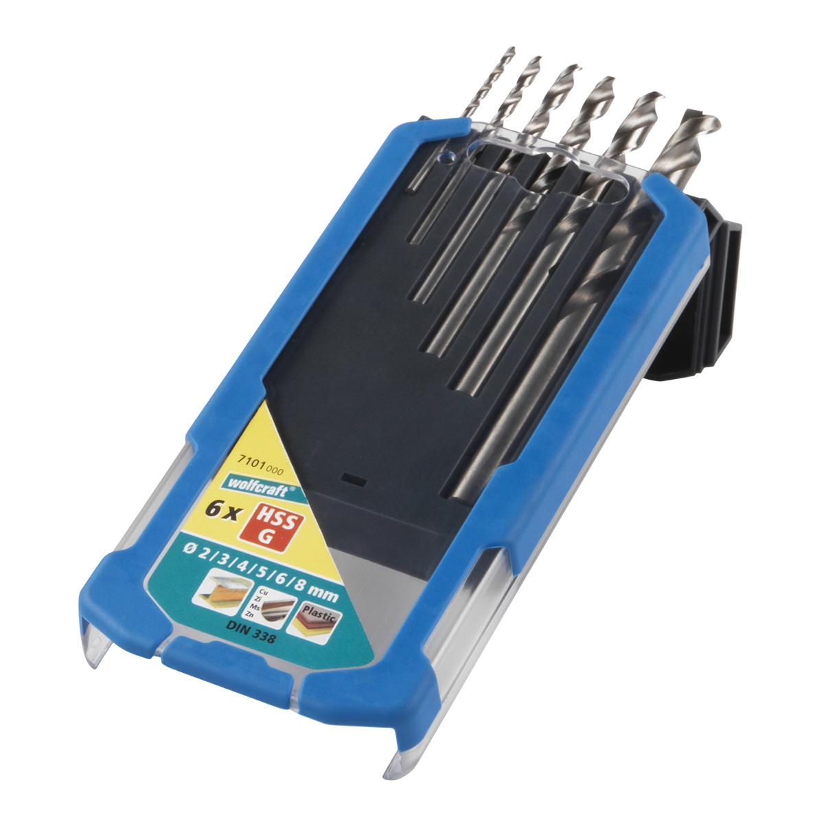 HSS Metal Drill Bit Set, ground, Ø 2–8 mm, 6 Pcs.