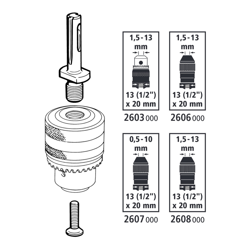 Drill Chuck Adapter, SDS Plus Shank - Image 2