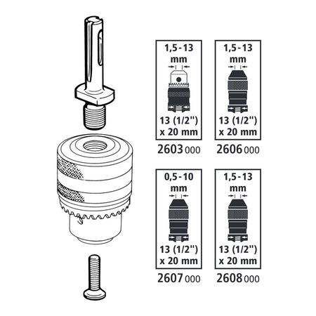 Drill Chuck Adapter With SDS Plus Shank
