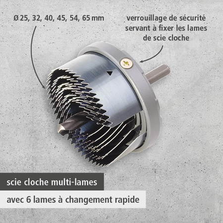 Multi-Blade Hole Saw, Ø 25–65 mm (fr)