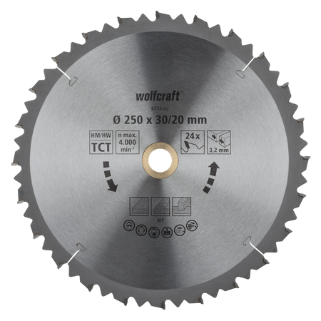 TC Cross and Mitre Cut Saw Blade, brown series, Ø 250 mm