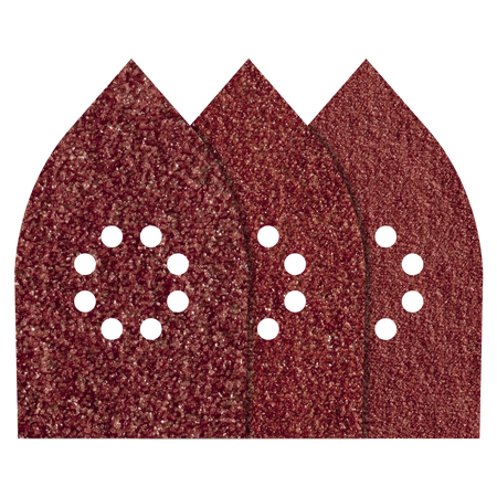 Easy-Fix Sanding Disc Set for Wood/Metal, 107 x 175 mm, grain 80–240, 10 Pcs.