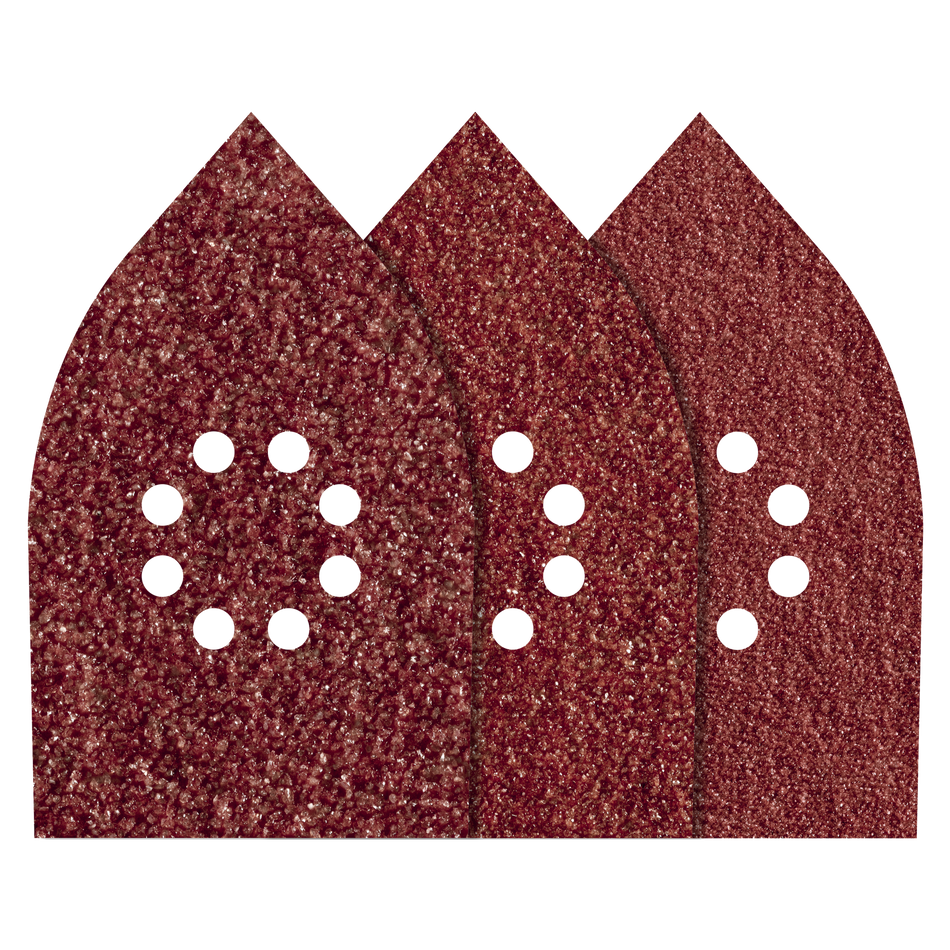 Easy-Fix Sanding Disc Set for Wood/Metal, 107 x 175 mm, grain 80–240, 10 Pcs.