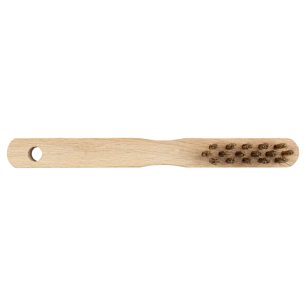 Brass Wire Hand Brush, 3 Rows, Wooden Version