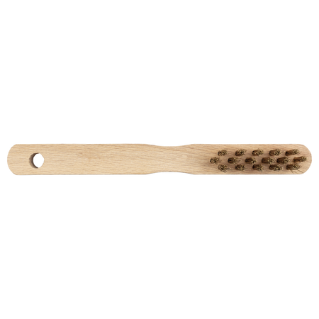 Brass Wire Hand Brush, 3 Rows, Wooden Version