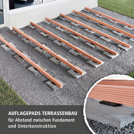 20 Support Pads for Deck Building (de)