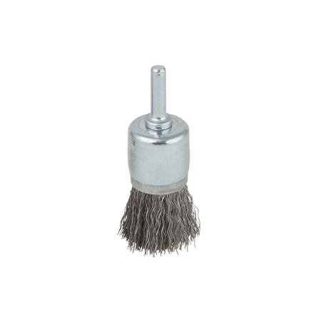 Steel Wire End Brush, Ø 25 mm, Round Shank